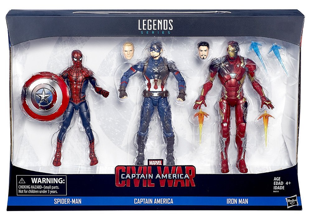 Marvel Legends Captain America Civil War 3-pack Action Figures