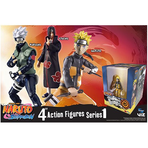 Naruto Shippuden Naruto, Kakashi and Itachi 4" Action Figure Bundle