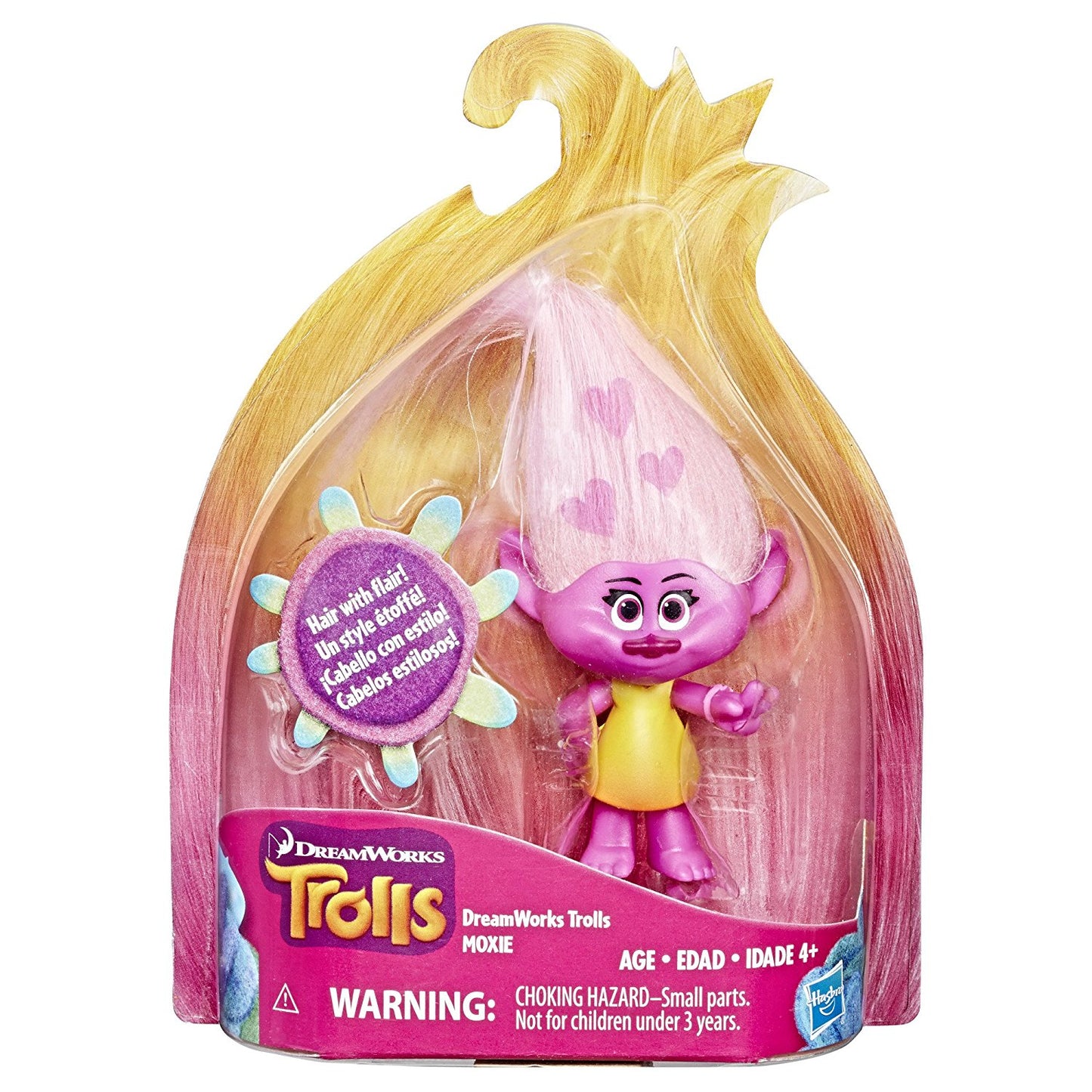 Trolls Moxie Hair Collectible Figure with Printed Hair