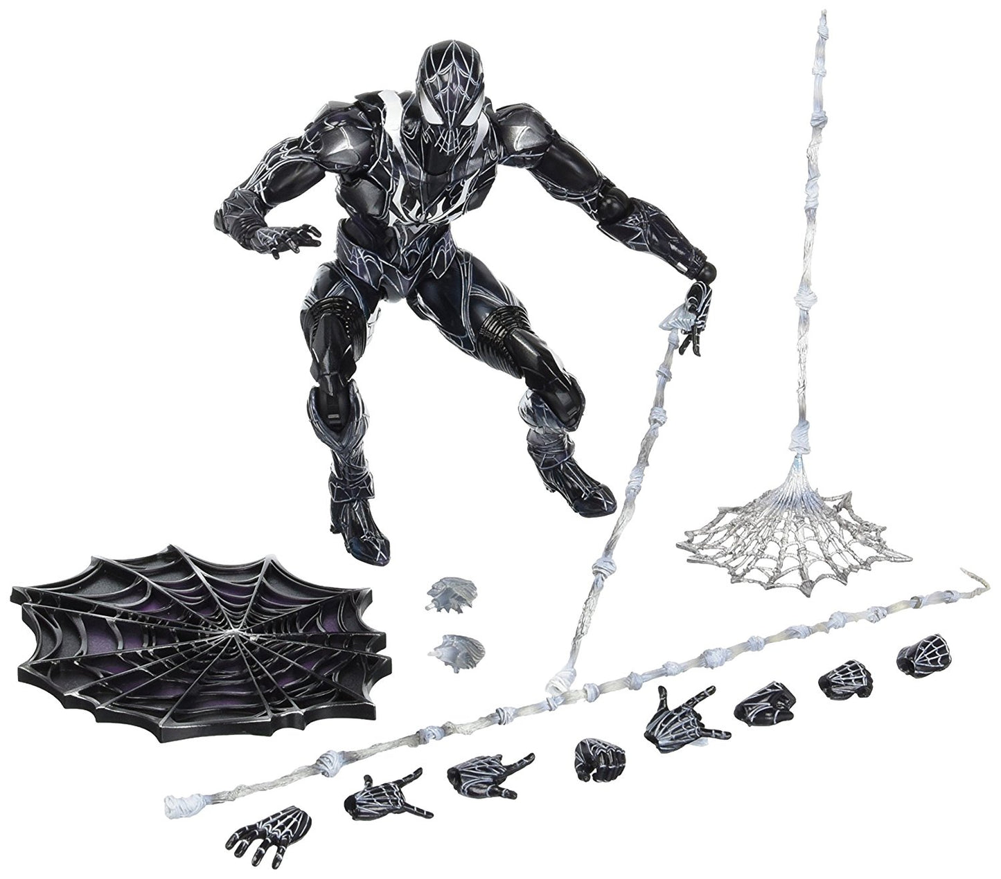 Marvel Universe Spider-Man Black Variant Play Arts Kai Action Figure