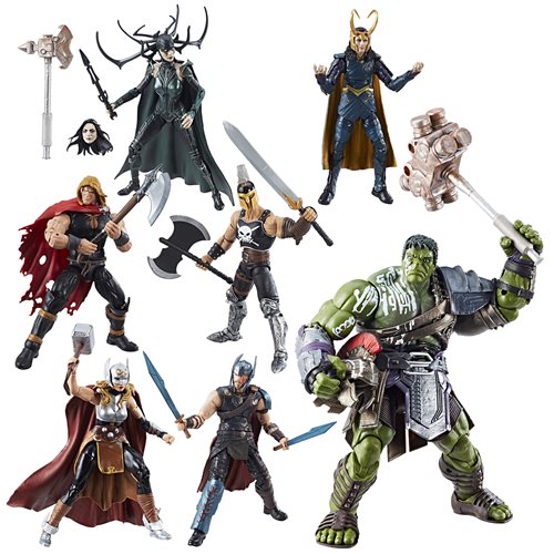 Marvel Legends Thor Ragnarok Action Figures Bundle (Build Hulk)