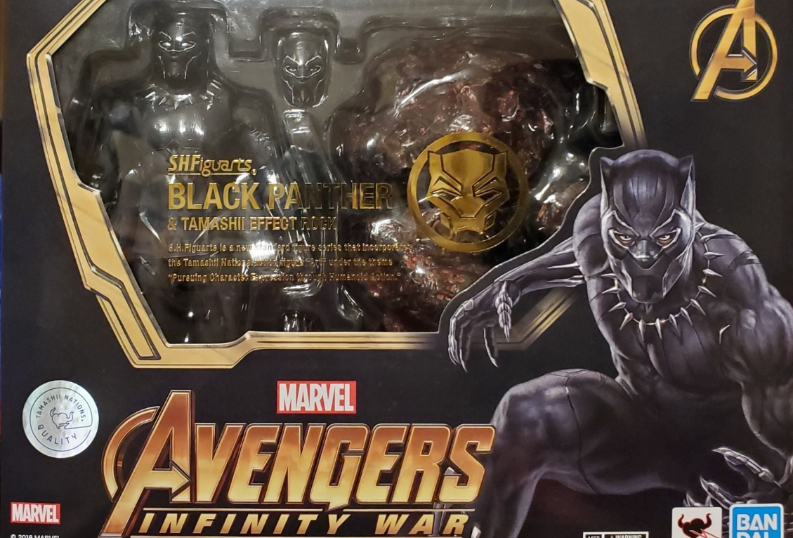 Avengers: Infinity War Black Panther and Tamashii Effect Rock SH Figuarts Figure