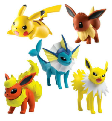 Pokémon Flareon, Jolteon, Vaporeon, Pikachu & Eevee Multi-Pack